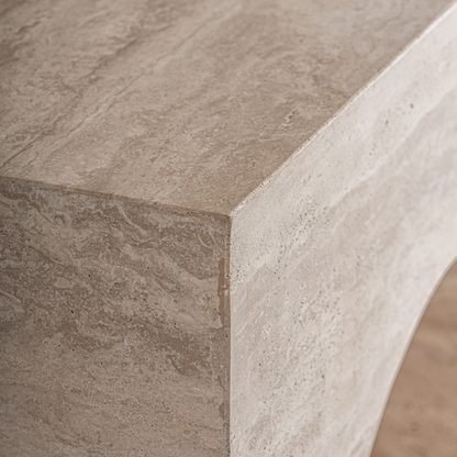 Consule travertine beige Rayan 150x35x80 cm