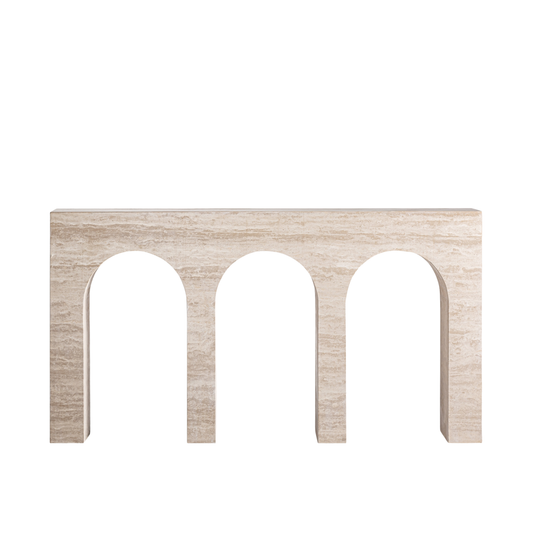 Consule travertine beige Rayan 150x35x80 cm