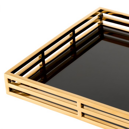 Dienblad Eichholtz goud/zwart 36x56x5 cm Giacomo
