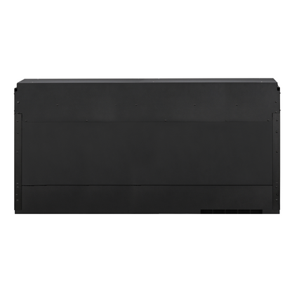 Luxe Dimplex Vista inbouwhaard 1-zijdig met gepatenteerde Opti-Virtual® vlamtechnologie, realistische houtset en knisperend vlameffect, stijlvol ingebouwd in een moderne cinewall van Maison Collection – perfecte combinatie van sfeer, warmte en innovatief design.