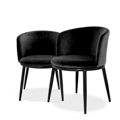 Eetkamerstoel Eichholtz Filmore zwart set/2