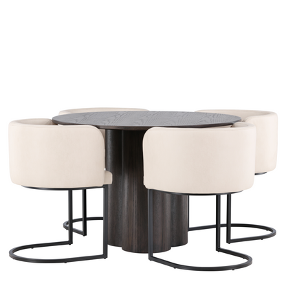 Eettafel Dano rond ø 110 cm donkerbruin