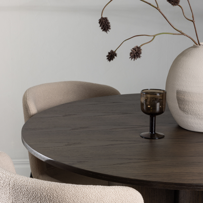 Eettafel Dano rond ø 110 cm donkerbruin