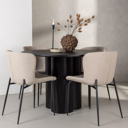 Eettafel Dano rond ø 110 cm zwart