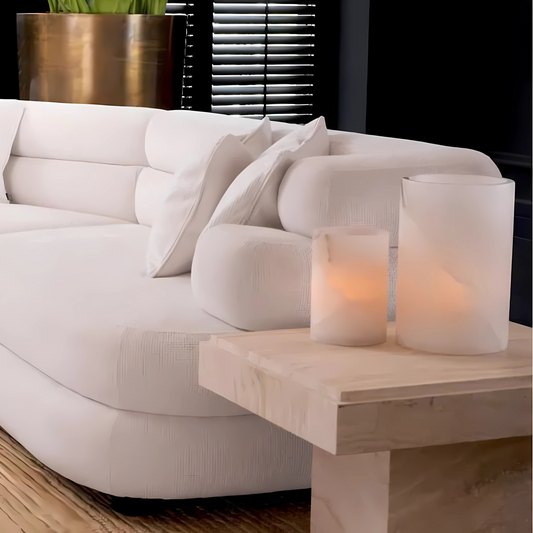 Eichholtz Mercer Hurricane S – Luxe albasten windlicht