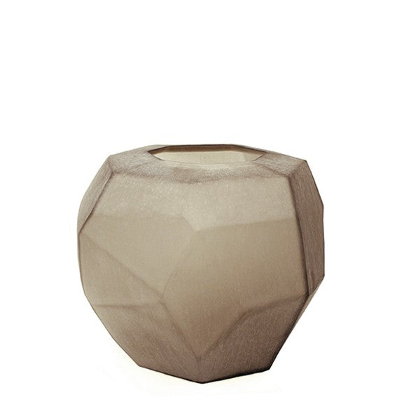 Guaxs | CUBUS vaas 27x31x14 cm taupe/beige (rond)