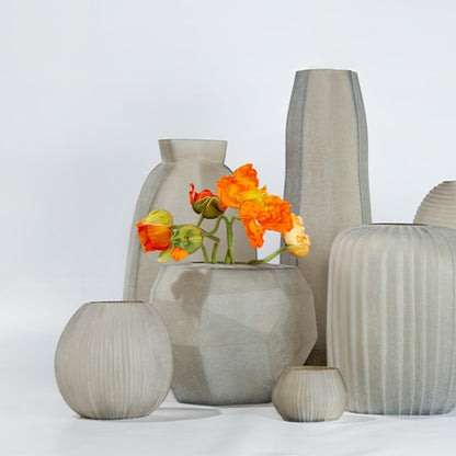 Guaxs | CUBISTIC vase 27x31x14 cm taupe/beige (round)