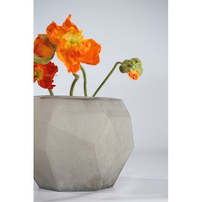 Guaxs | CUBISTIC vase 27x31x14 cm taupe/beige (round)
