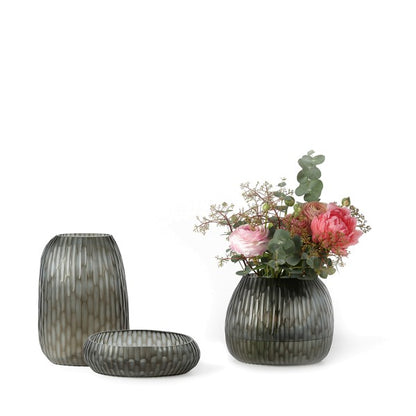 Guaxs | Clemente vase 30x16/21 cm taupe/smoke gray (L)