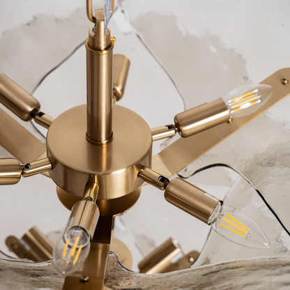 Luxe hanglamp Layali smoke taupe kristal 86x86x60 cm