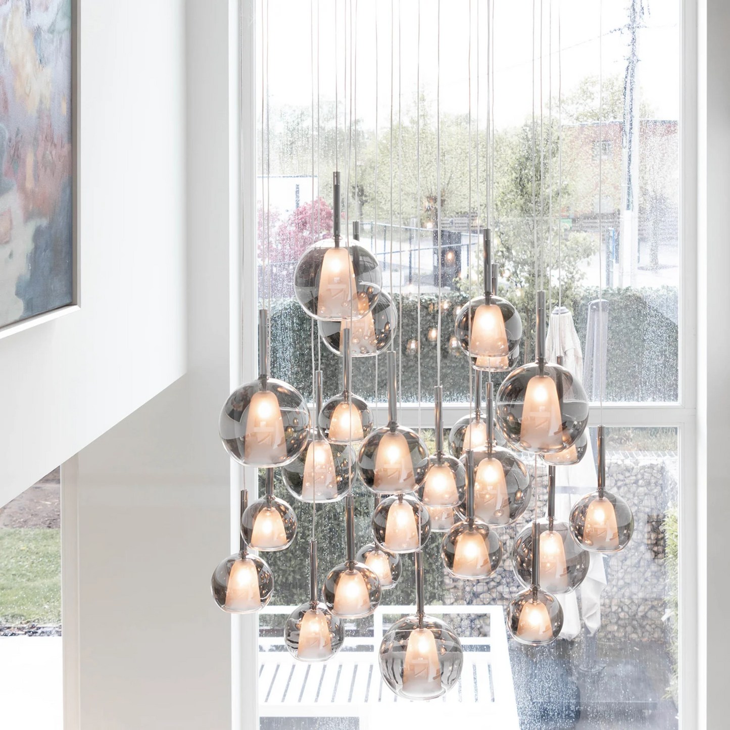 Hanglamp Liva 25 | smokegrey | witte plafondplaat