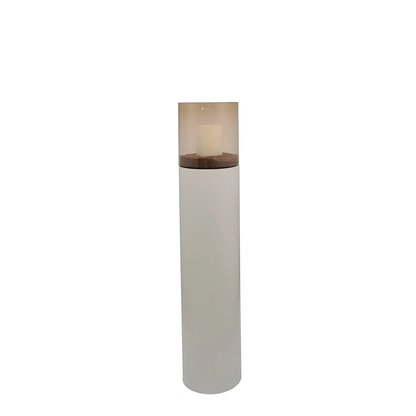 Hurricane stand-solid ivory matt | topaz hurricane lamp H. 107 cm (M)