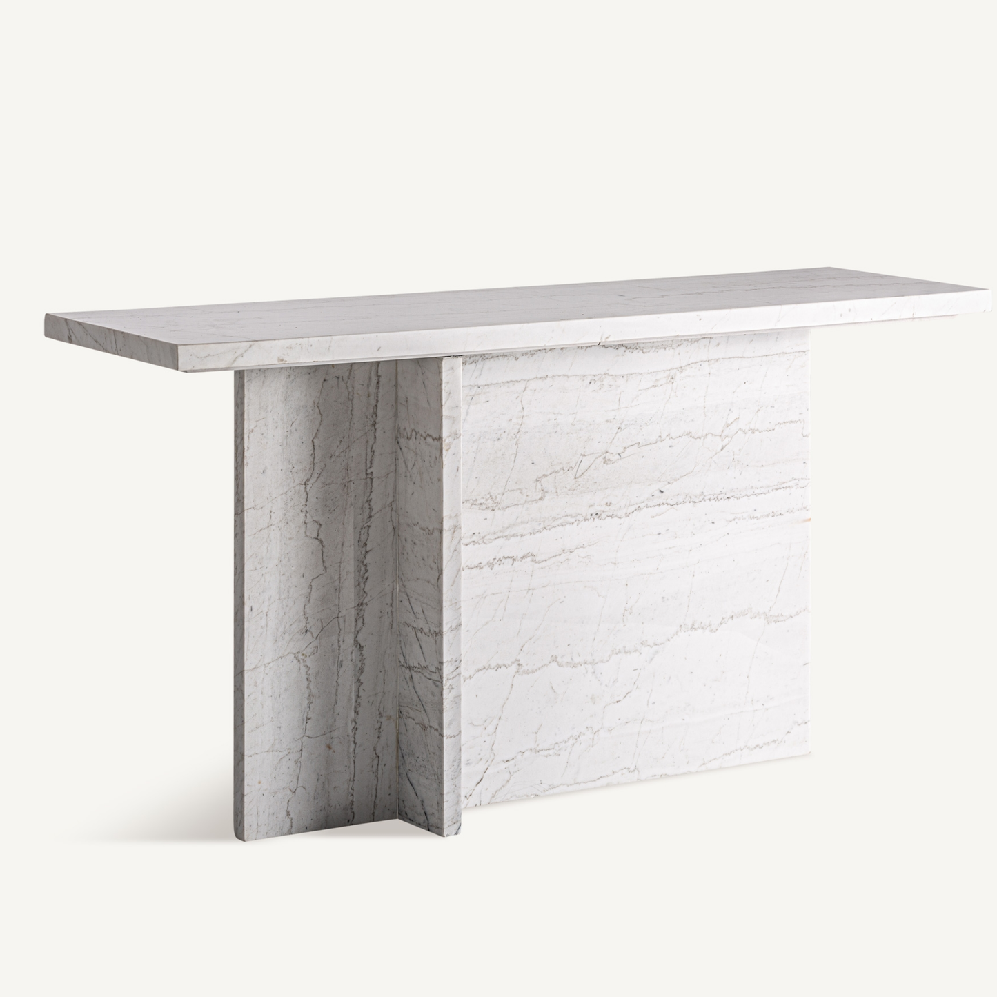 Consule marmer off-white Celin 160x45x80 cm