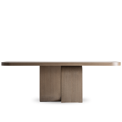 Eettafel Thymo massief eikenhout brown 220x110x76 cm