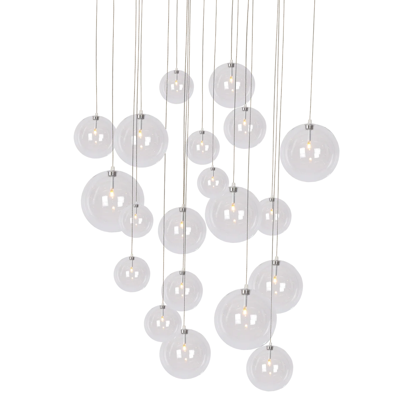 Novi 20 pendant lamp | gold-bronze ceiling plate | transparent cords
