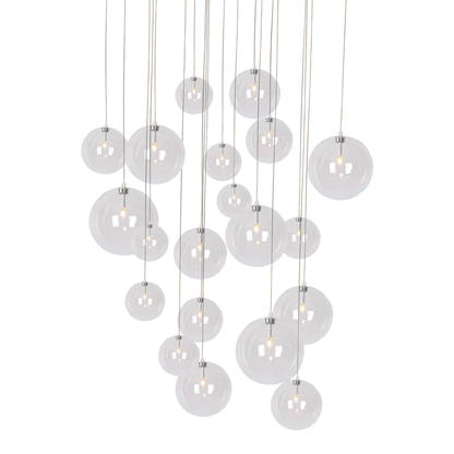 Novi 20 pendant lamp | gold-bronze ceiling plate | transparent cords
