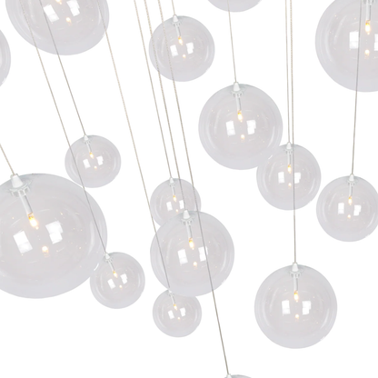 Novi 20 pendant lamp | gold-bronze ceiling plate | transparent cords