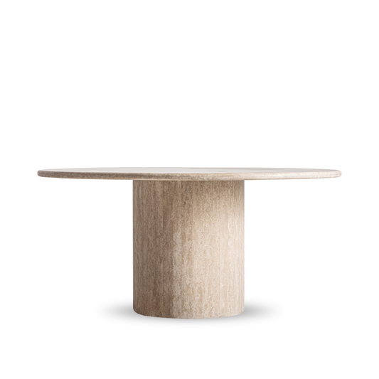 Eettafel  travertine beige Evora Ø160 cm