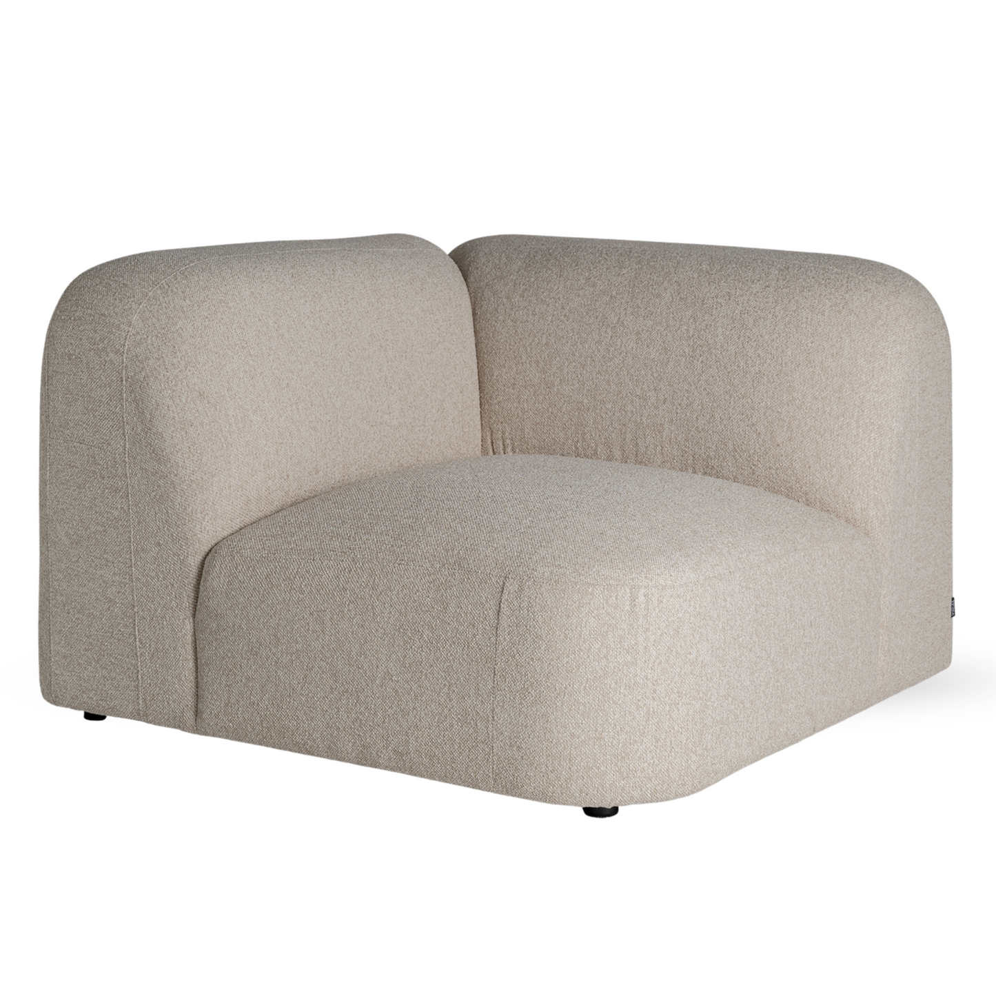 Sora Lounge Hoekmodule – Modulaire Japandi Bank in Crème 115x115x74 cm