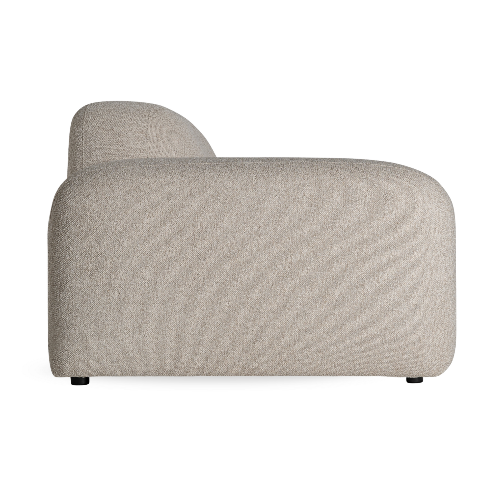 Modulaire Japandi bank in crème stof met afgeronde vormen – Maison Collection