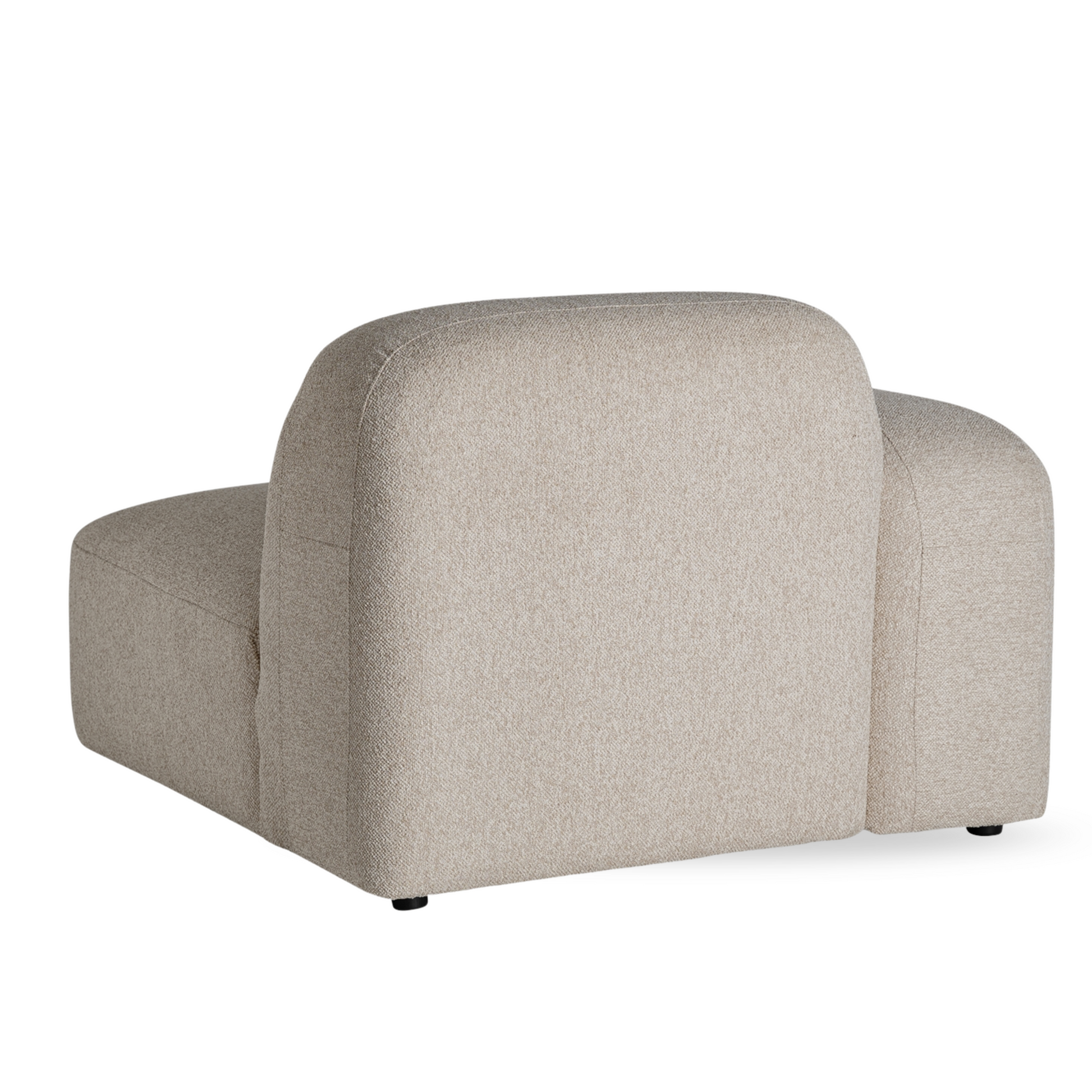Modulaire Japandi bank in crème stof met afgeronde vormen – Maison Collection
