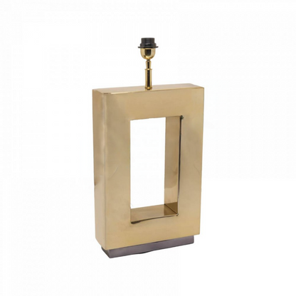 Tafellamp goud RVS met zwart voetstuk 28x10x63cm