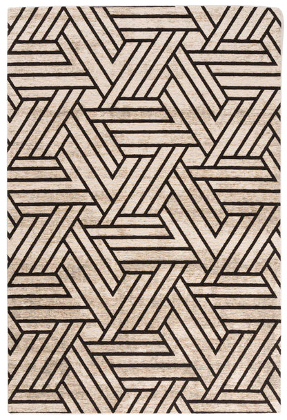 Vloerkleed Casa geometrisch zand/zwart, donkerbruin