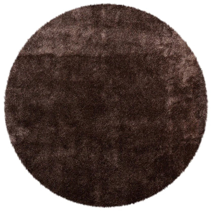 Vloerkleed Luxus taupe/bruin kleur 15 rond