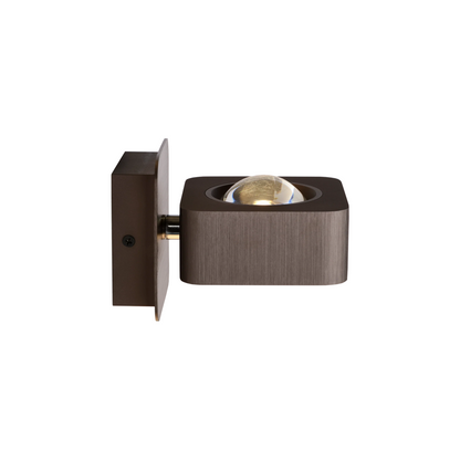 Selo wall lamp 10x14x5x10 cm brushed bronze with integrated dimmable LED