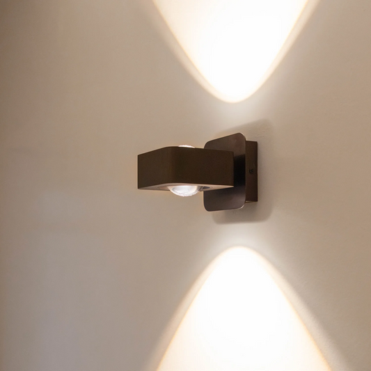 Selo wall lamp 10x14x5x10 cm brushed bronze with integrated dimmable LED